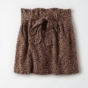 NWT American Eagle Cheetah Button Mini Skirt NEW